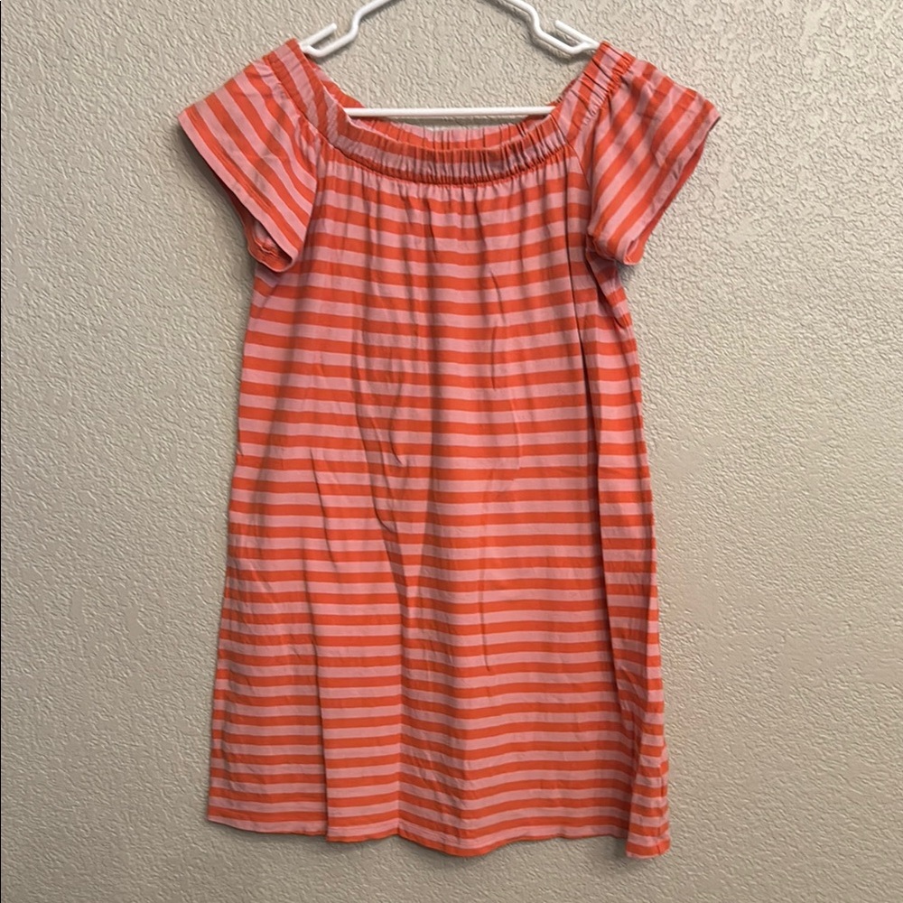 Motherhood Maternity Pink and Orange Striped Dress